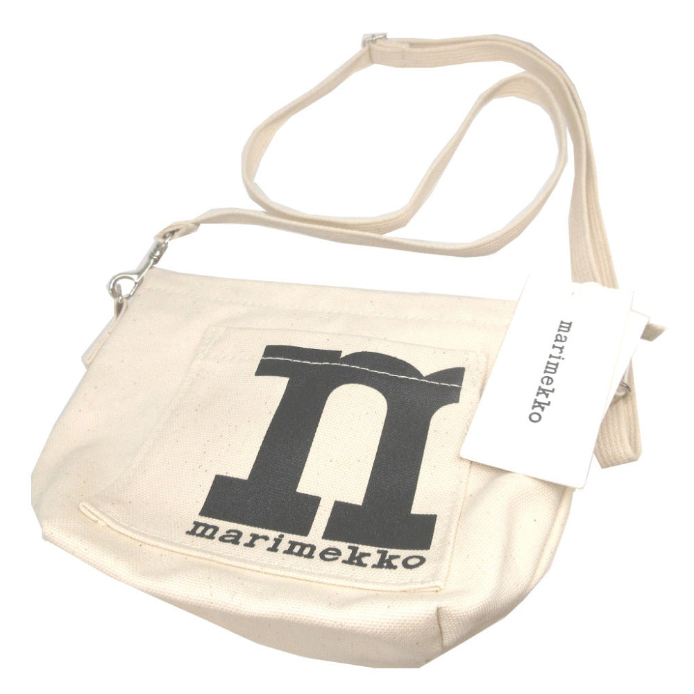 marimekko Shoulder Bag canvas Ivory Mono Mini Crossbody mens(Unisex) Used Authentic