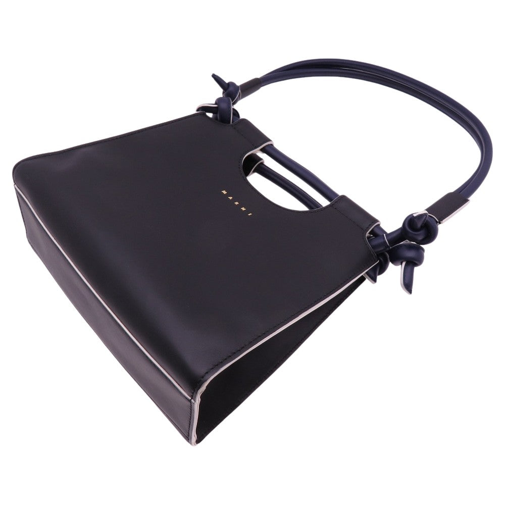 MARNI Shoulder Bag BMMP0055Q0  leather black MARCEL KNOT Tube knot Women Used Authentic