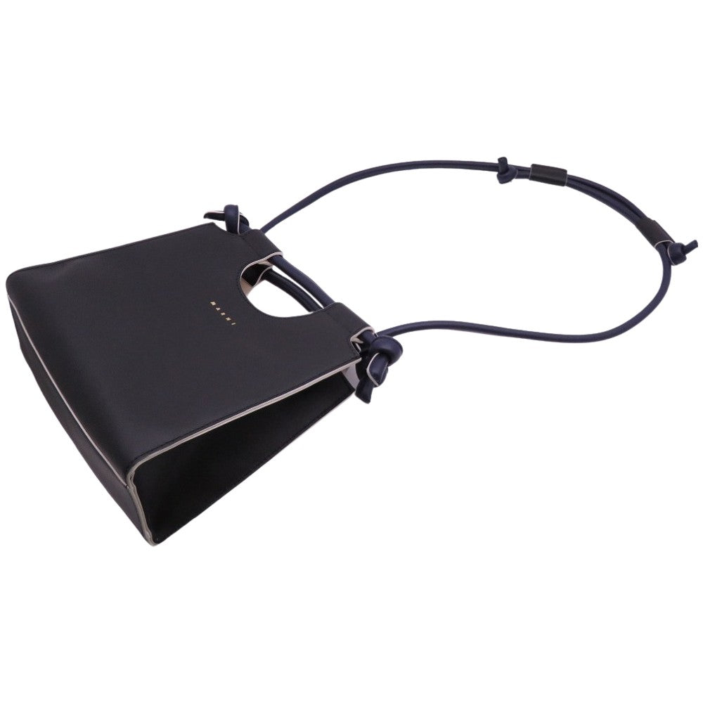 MARNI Shoulder Bag BMMP0055Q0  leather black MARCEL KNOT Tube knot Women Used Authentic