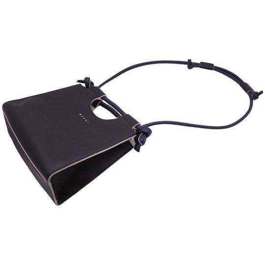 MARNI Shoulder Bag BMMP0055Q0  leather black MARCEL KNOT Tube knot Women Used Authentic