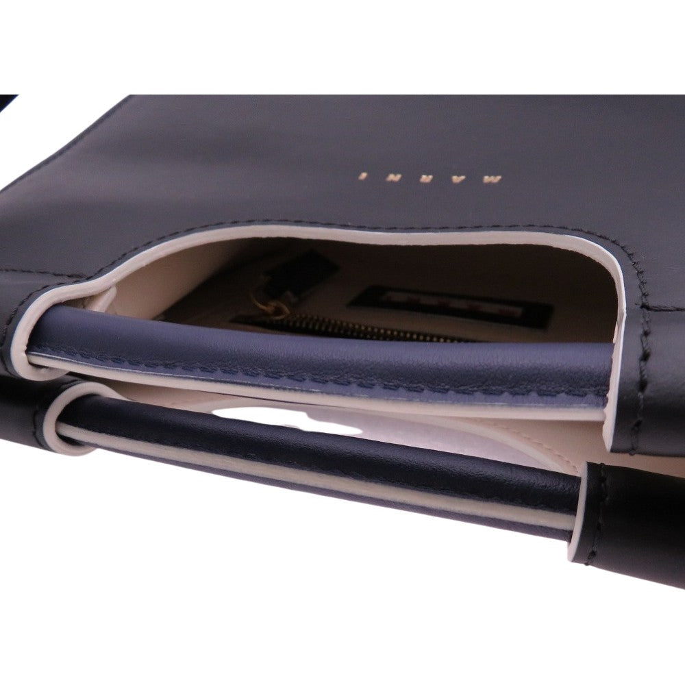 MARNI Shoulder Bag BMMP0055Q0  leather black MARCEL KNOT Tube knot Women Used Authentic