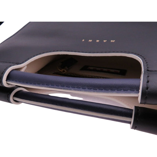 MARNI Shoulder Bag BMMP0055Q0  leather black MARCEL KNOT Tube knot Women Used Authentic