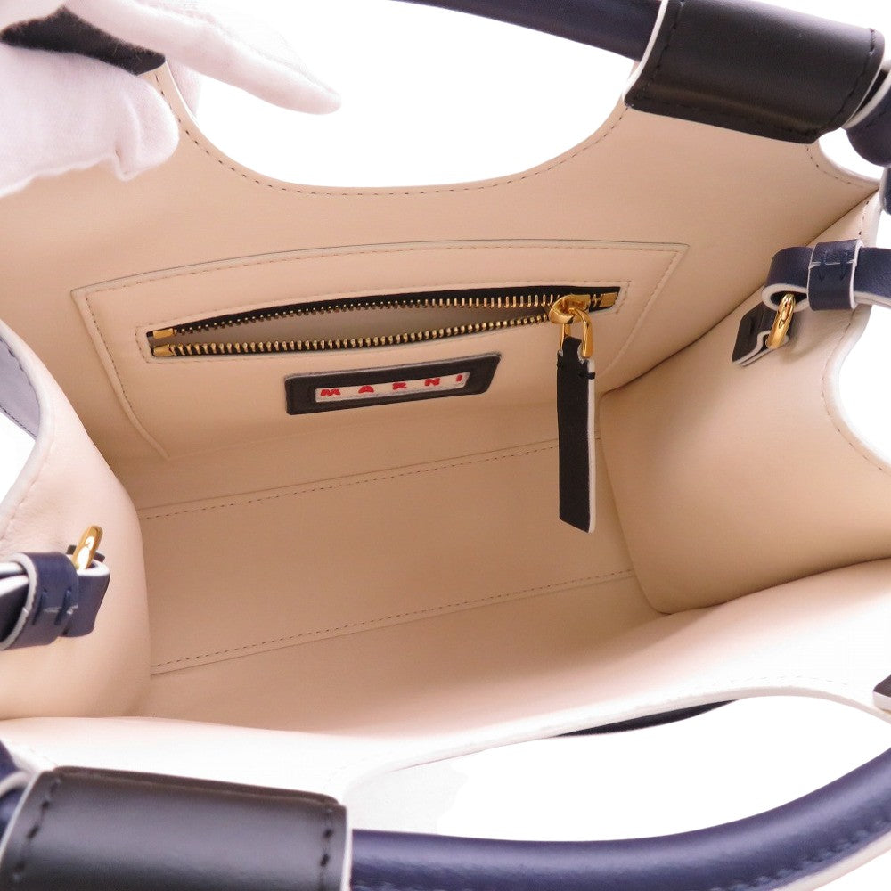 MARNI Shoulder Bag BMMP0055Q0  leather black MARCEL KNOT Tube knot Women Used Authentic