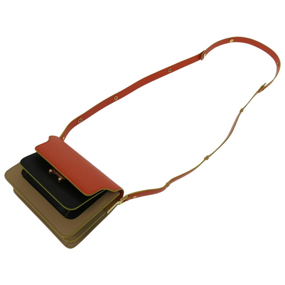 MARNI Shoulder Bag LV520Z248Y Calfskin multicolor TRUNK Mini Shoulder Bag Women Used Authentic