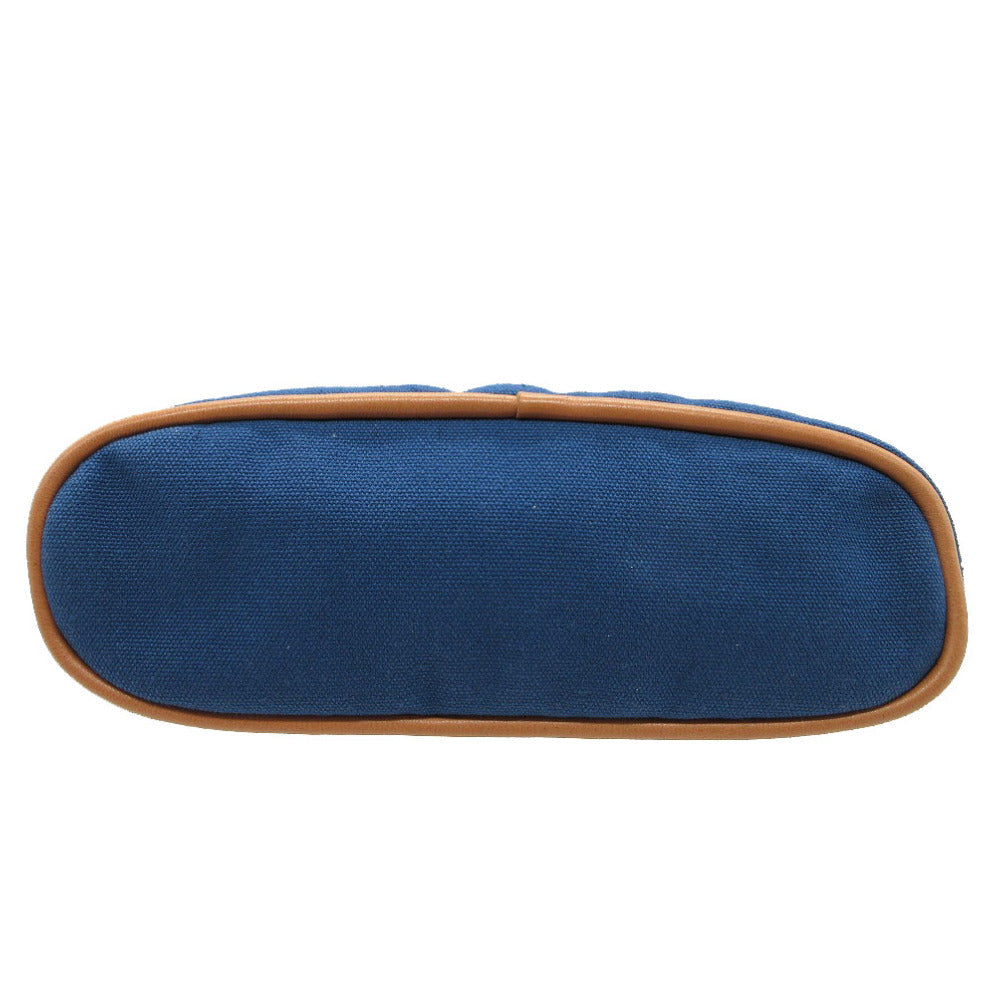 HERMES Pouch cotton blue Bolide Pouch 20 PM Women Used Authentic