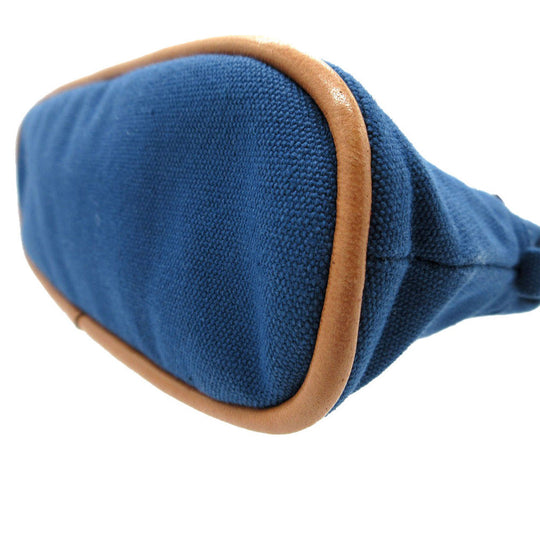 HERMES Pouch cotton blue Bolide Pouch 20 PM Women Used Authentic