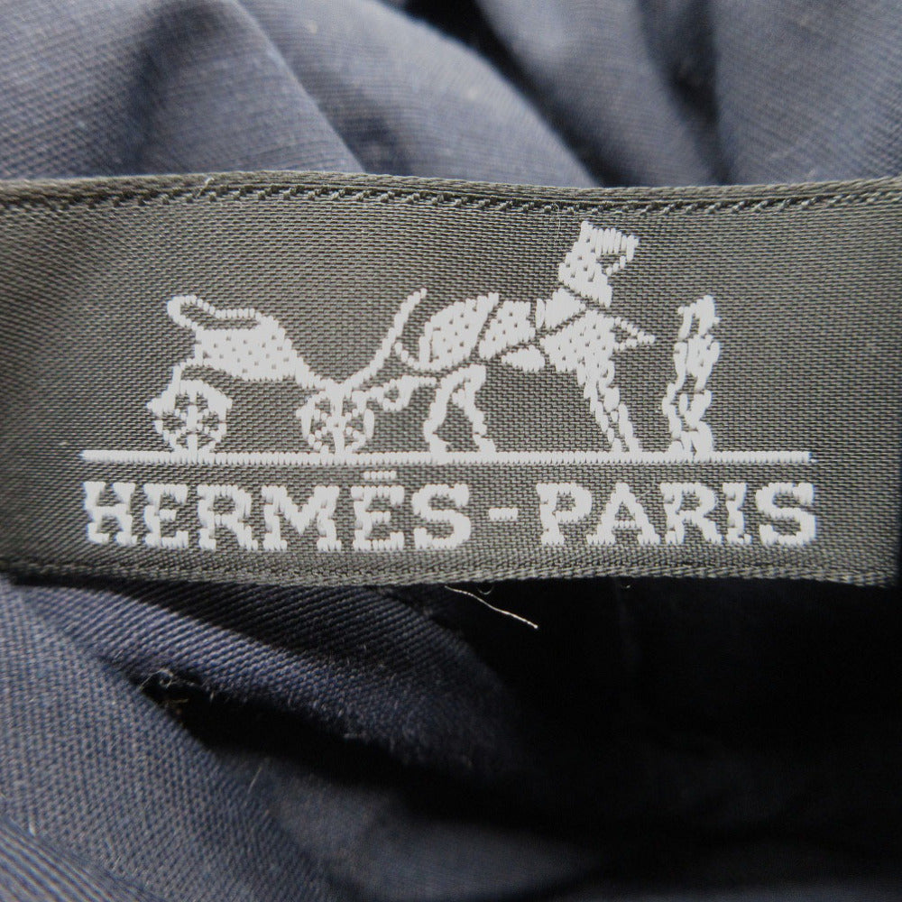 HERMES Pouch cotton blue Bolide Pouch 20 PM Women Used Authentic