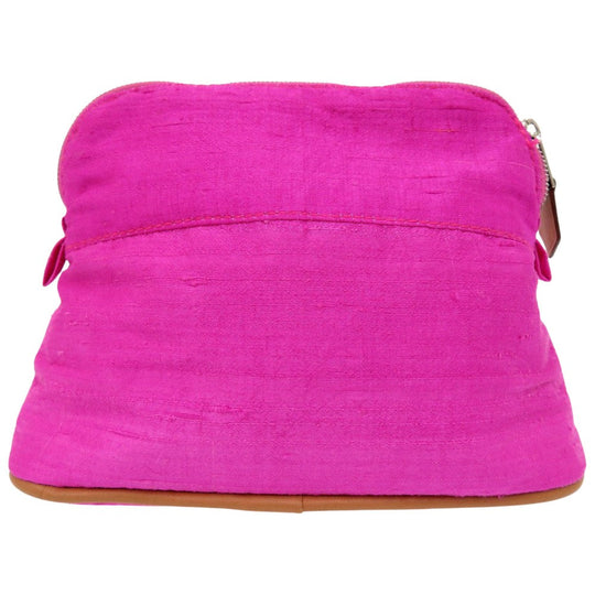 HERMES Pouch silk Rose Pivoine Hermes Bolide Pouch 16 Silk Women Used Authentic