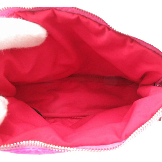 HERMES Pouch silk Rose Pivoine Hermes Bolide Pouch 16 Silk Women Used Authentic