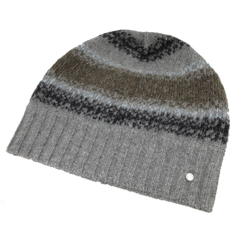 HERMES Other hats Cashmere, Wool gray Knitted hat with Serie buttons unisex(Unisex) M Used Authentic