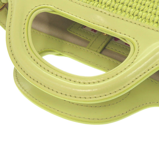 MARNI Handbag Leather, Cotton Light green TROPICALIA Micro Women Used Authentic