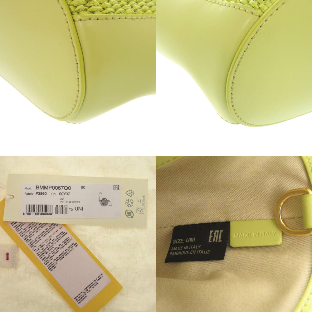 MARNI Handbag Leather, Cotton Light green TROPICALIA Micro Women Used Authentic