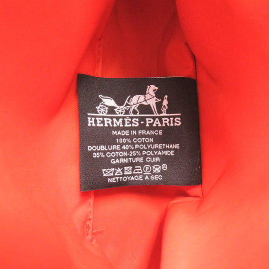 HERMES Pouch cotton Orange Bolide Pouch 16 Mini Women Used Authentic
