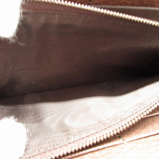 GUCCI Long Wallet Purse 658634 GG Supreme, Leather beige Zip Around Bamboo Diana unisex(Unisex) Used Authentic