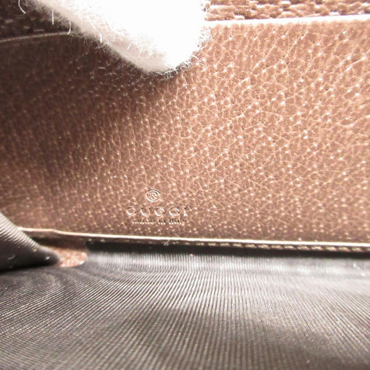 GUCCI Long Wallet Purse 658634 GG Supreme, Leather beige Zip Around Bamboo Diana unisex(Unisex) Used Authentic