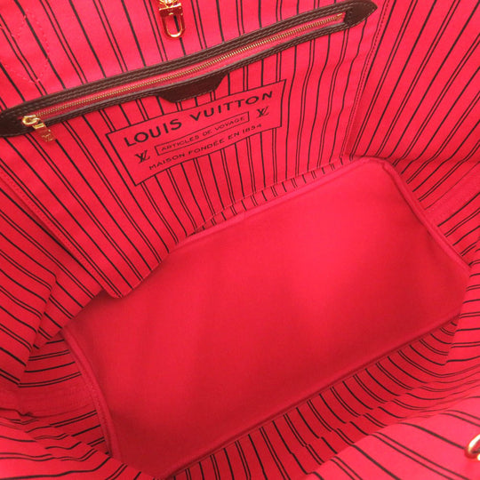 LOUIS VUITTON Tote Bag N41357 Damier canvas Brown Damier New Neverfull GM Women Used Authentic