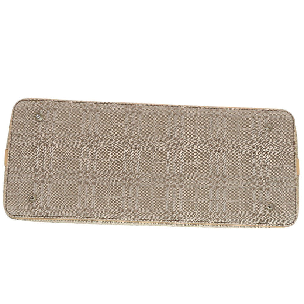 BURBERRY Handbag Canvas, Leather beige Women Used Authentic