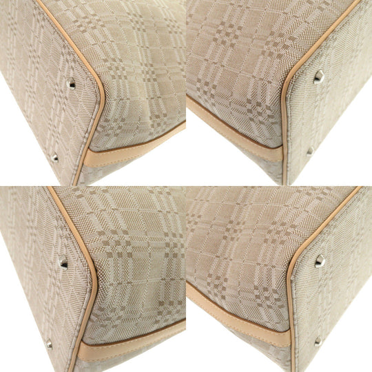 BURBERRY Handbag Canvas, Leather beige Women Used Authentic