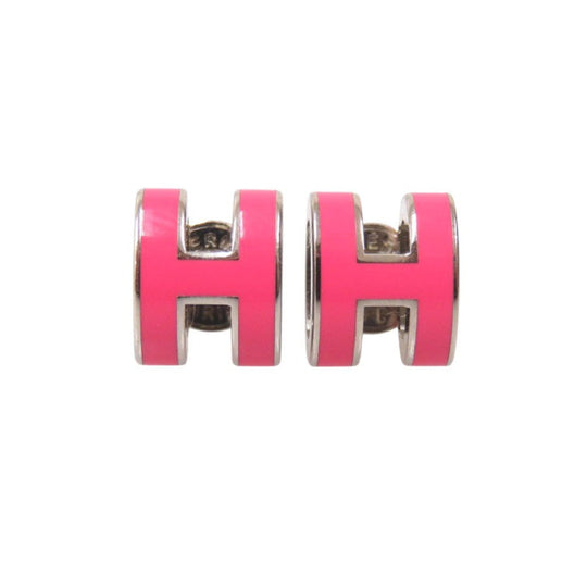 HERMES Pierce metal pink Pop ash Women Used Authentic
