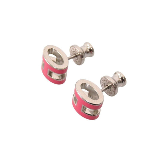 HERMES Pierce metal pink Pop ash Women Used Authentic