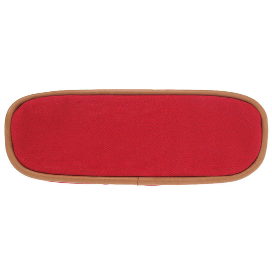 HERMES Pouch canvas Red Bored pouch 20 Women Used Authentic