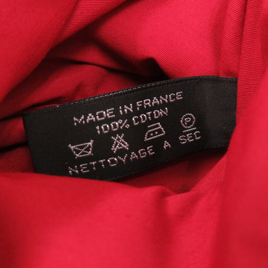 HERMES Pouch canvas Red Bored pouch 20 Women Used Authentic
