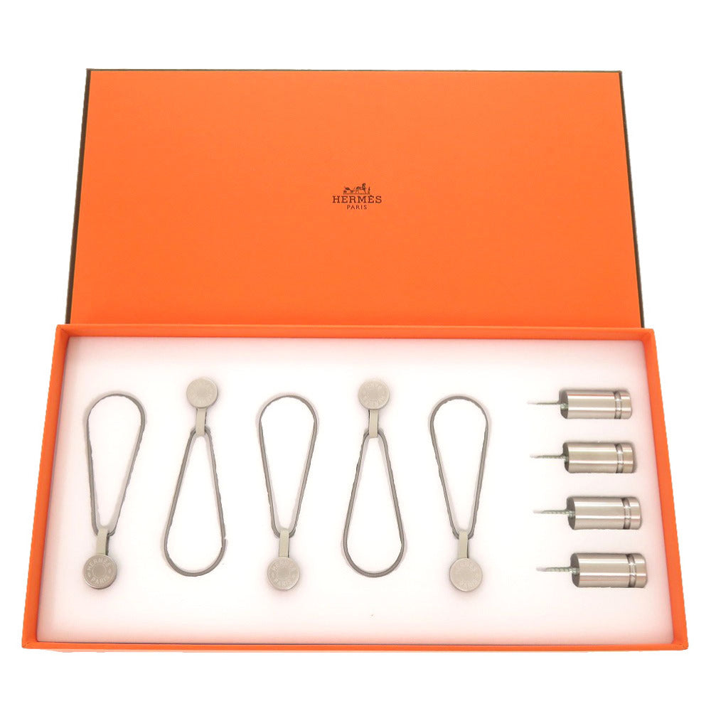 HERMES Other miscellaneous goods brass Silver Hanging set Serie scarf holder FIXATION CARRE BOITIER unisex(Unisex) Used Authentic