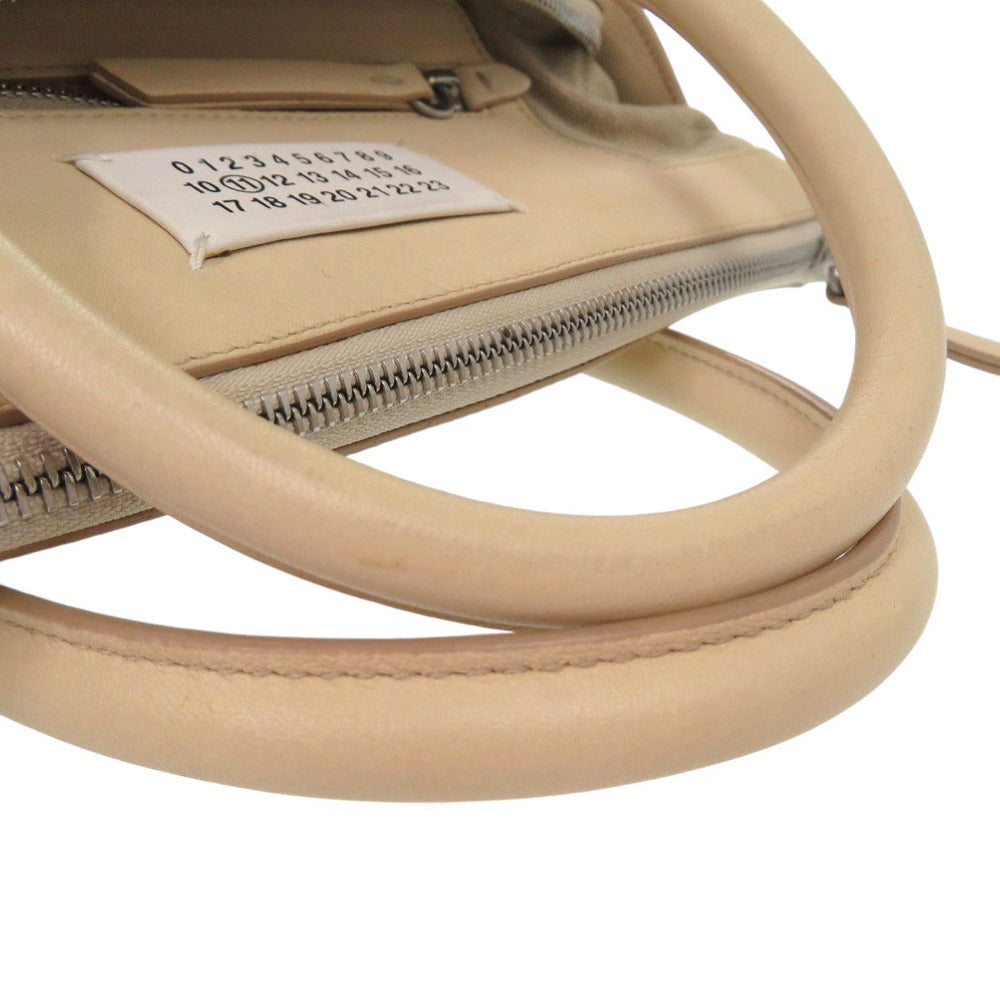 Maison Margiela Shoulder Bag S56WD0038 Grainy leather beige 2WAYShoulder Bag Tote Bag 5AC Women Used Authentic