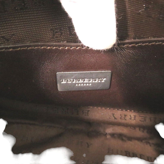 BURBERRY Handbag PVC coated canvas, leather beige Nova Check Women Used Authentic