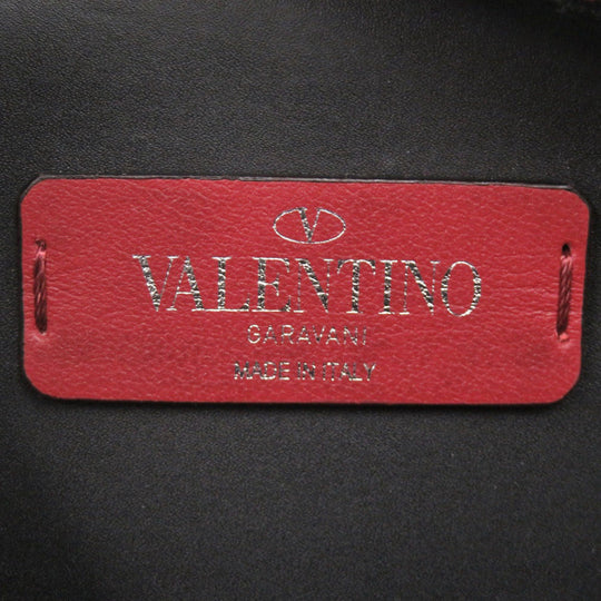 VALENTINO Waist bag B0719WJW 0NI leather black mens Used Authentic