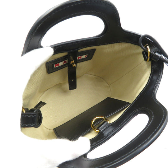 MARNI Shoulder Bag BMMP0096Q0 Cotton, Leather black Tropicalia Micro Women Used Authentic