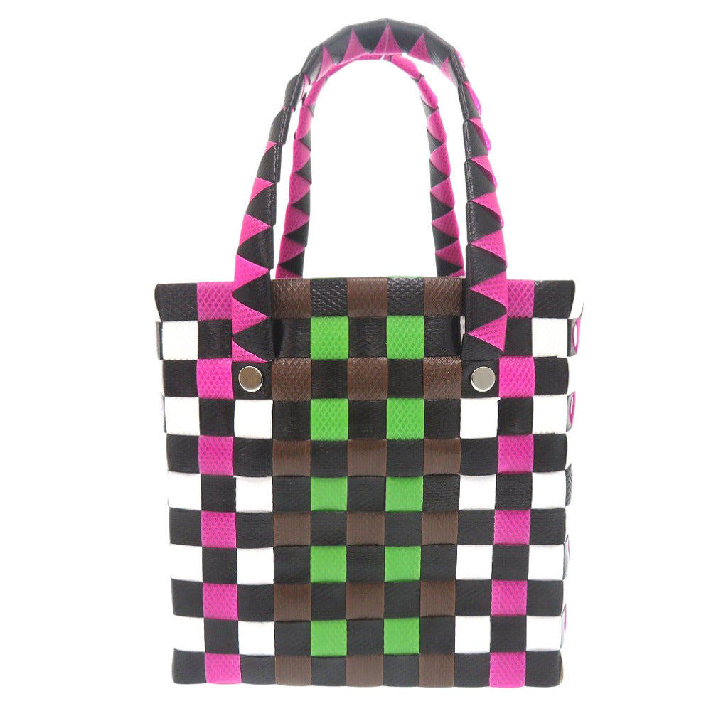 MARNI Handbag M00178M00IW0M340 leather Brown Market Woven Micro Women Used Authentic
