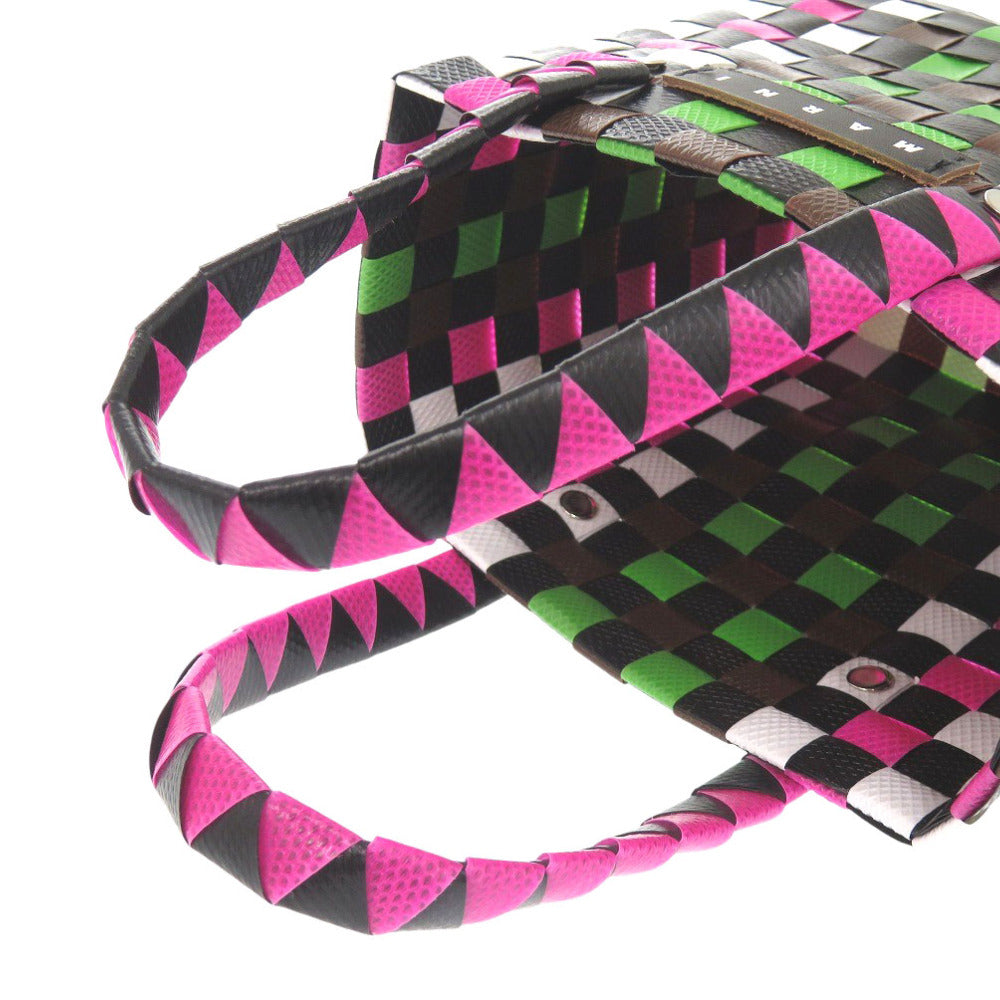 MARNI Handbag M00178M00IW0M340 leather Brown Market Woven Micro Women Used Authentic