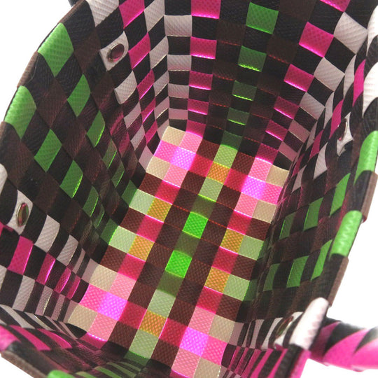 MARNI Handbag M00178M00IW0M340 leather Brown Market Woven Micro Women Used Authentic