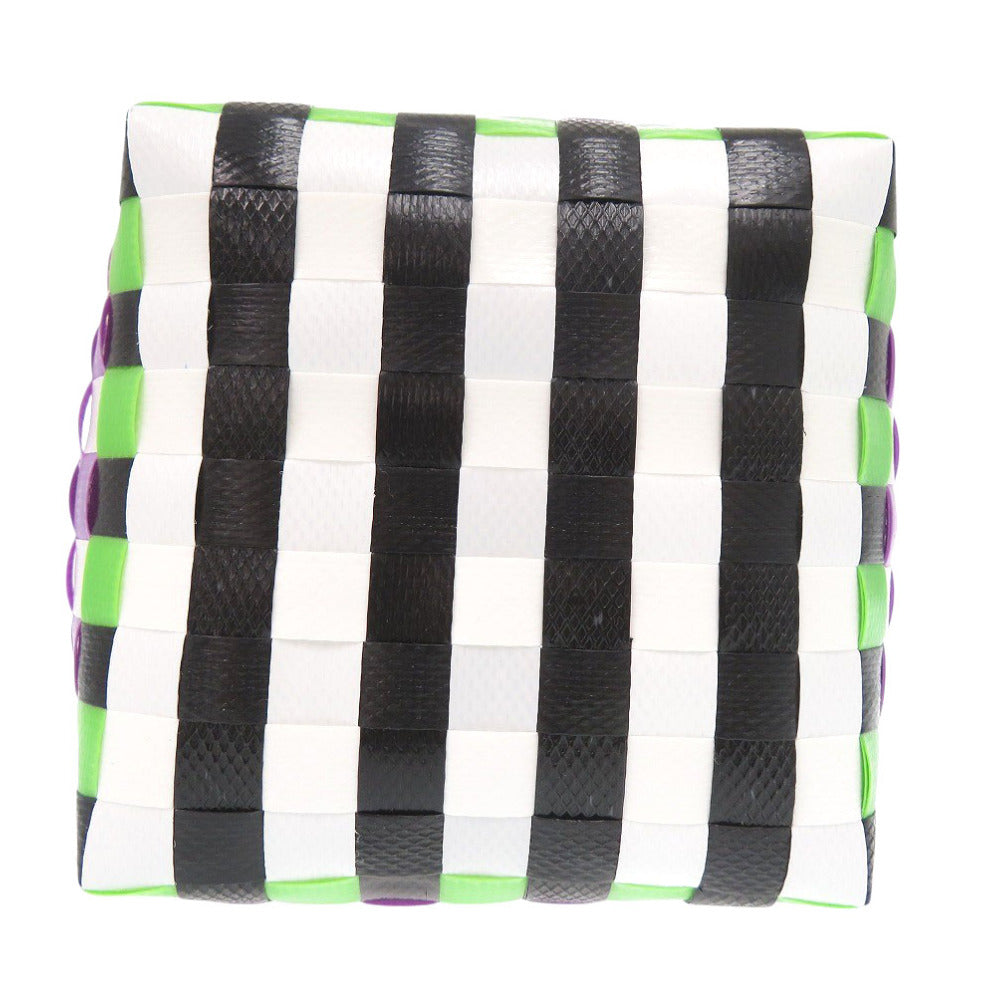 MARNI Handbag M00178 M00IW OM607 leather purple Market Woven Micro Women Used Authentic