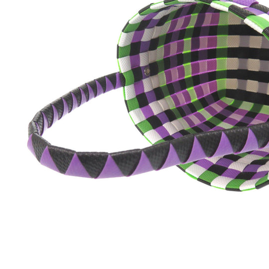 MARNI Handbag M00178 M00IW OM607 leather purple Market Woven Micro Women Used Authentic