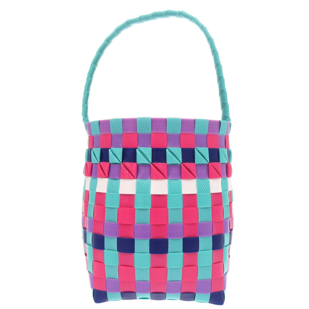 MARNI Handbag M00178 M00IW OM847 leather pink Market Woven Micro Women Used Authentic