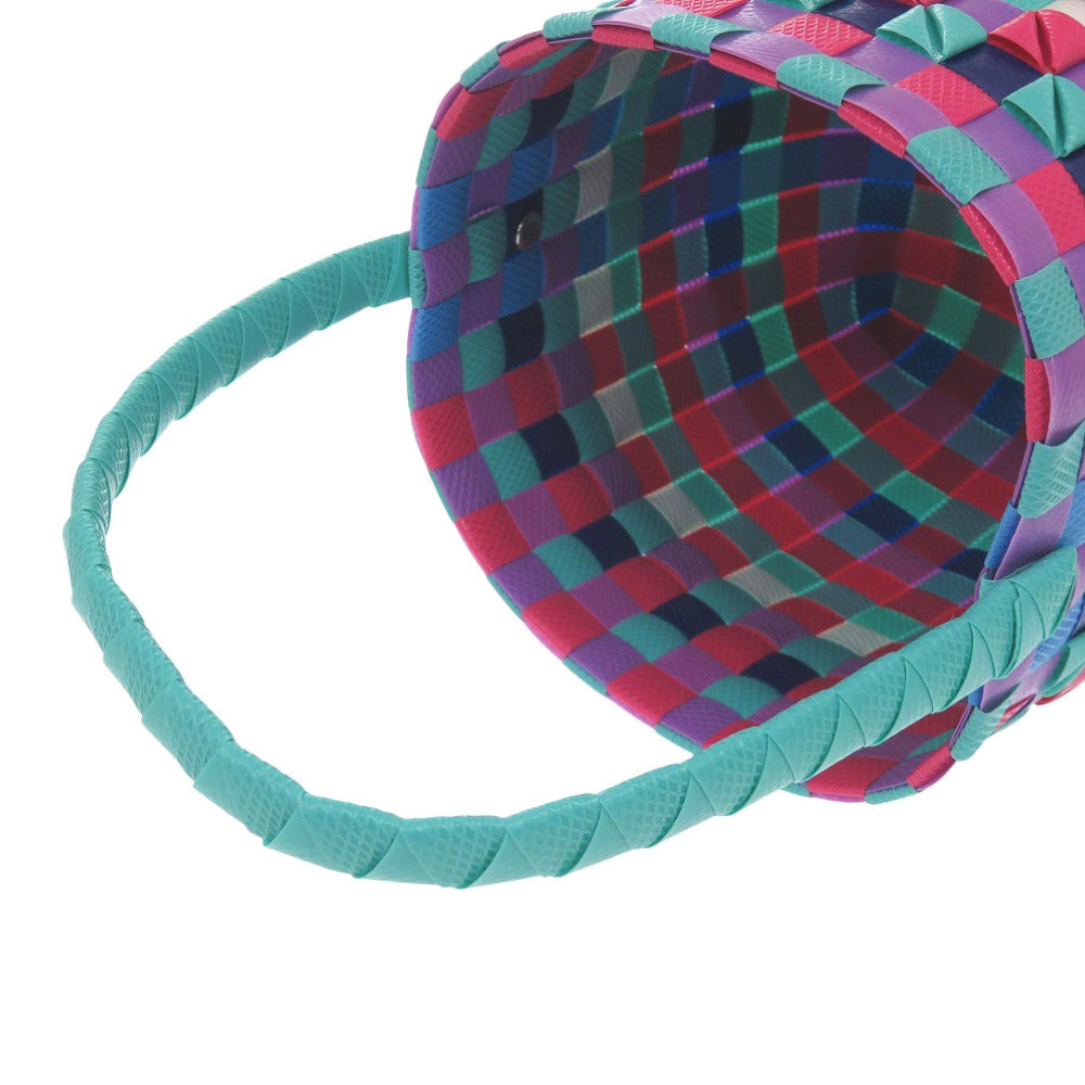 MARNI Handbag M00178 M00IW OM847 leather pink Market Woven Micro Women Used Authentic