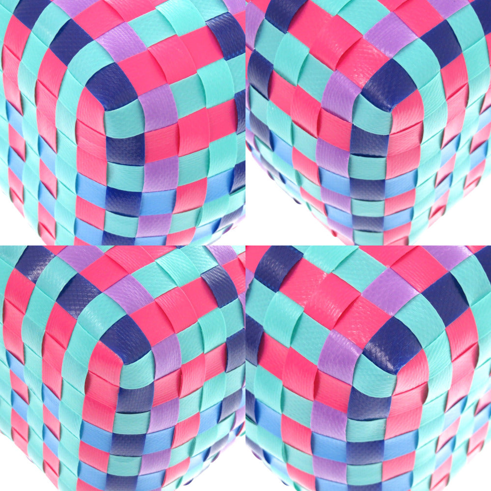 MARNI Handbag M00178 M00IW OM847 leather pink Market Woven Micro Women Used Authentic