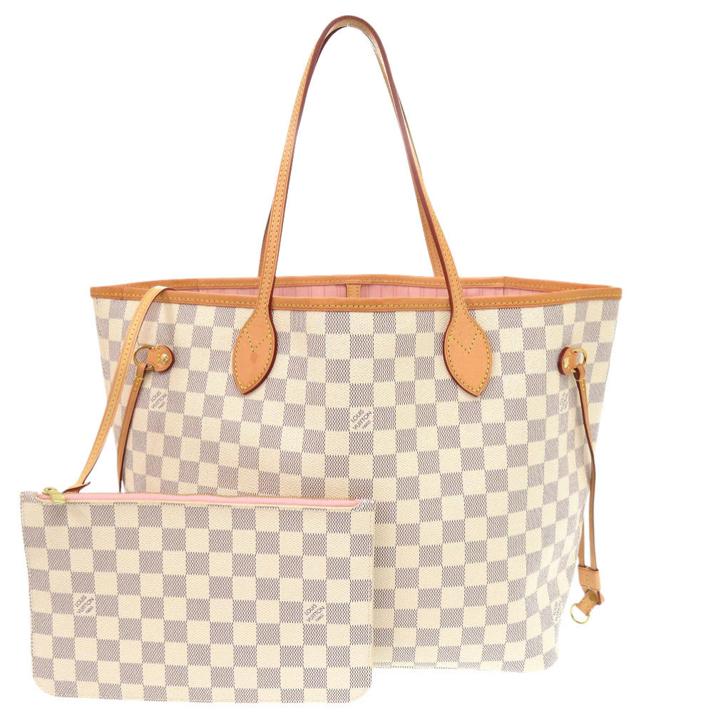LOUIS VUITTON Tote Bag N41605 Damier Azur Canvas Rose Valerie Damier Azur New Neverfull MM Women Used Authentic