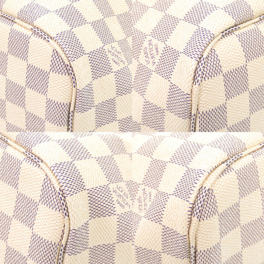 LOUIS VUITTON Tote Bag N41605 Damier Azur Canvas Rose Valerie Damier Azur New Neverfull MM Women Used Authentic