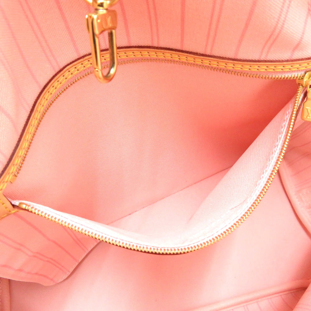 LOUIS VUITTON Tote Bag N41605 Damier Azur Canvas Rose Valerie Damier Azur New Neverfull MM Women Used Authentic