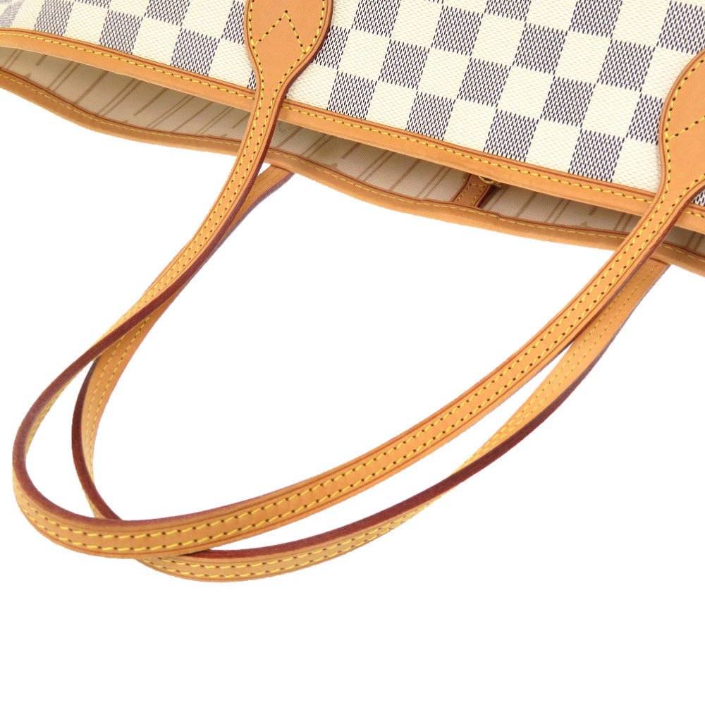LOUIS VUITTON Tote Bag N51108 Damier Azur Canvas white Damier Azur Neverfull GM Women Used Authentic