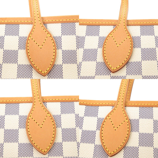 LOUIS VUITTON Tote Bag N51108 Damier Azur Canvas white Damier Azur Neverfull GM Women Used Authentic