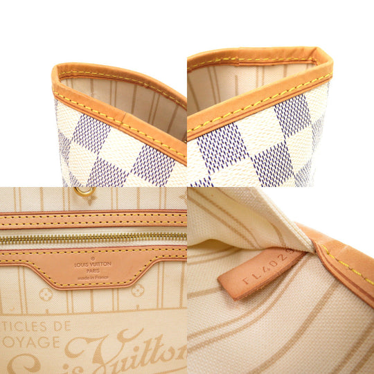 LOUIS VUITTON Tote Bag N51108 Damier Azur Canvas white Damier Azur Neverfull GM Women Used Authentic