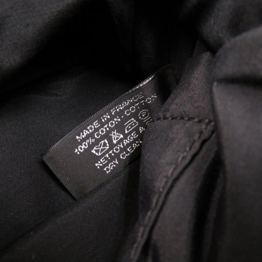 HERMES Pouch cotton black Bored pouch 25 MM Women Used Authentic