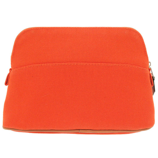 HERMES Pouch canvas Orange Bolide Pouch 20 PM Women Used Authentic