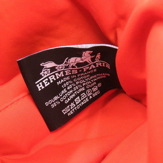 HERMES Pouch canvas Orange Bolide Pouch 20 PM Women Used Authentic