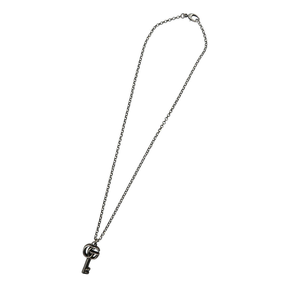 GUCCI Necklace Silver925 Silver Arabesque Double G Key unisex(Unisex) Used Authentic