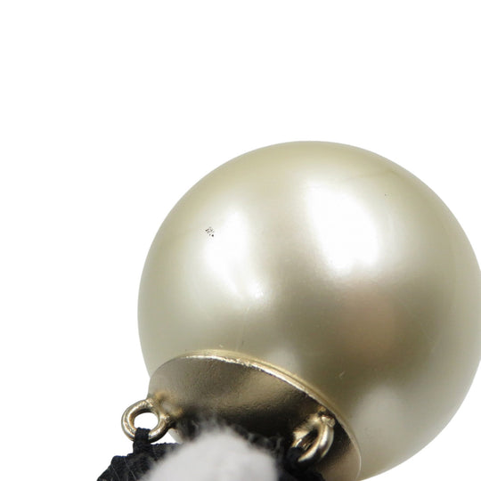 CHANEL Other accessories Fake pearl black F18v Women Used Authentic